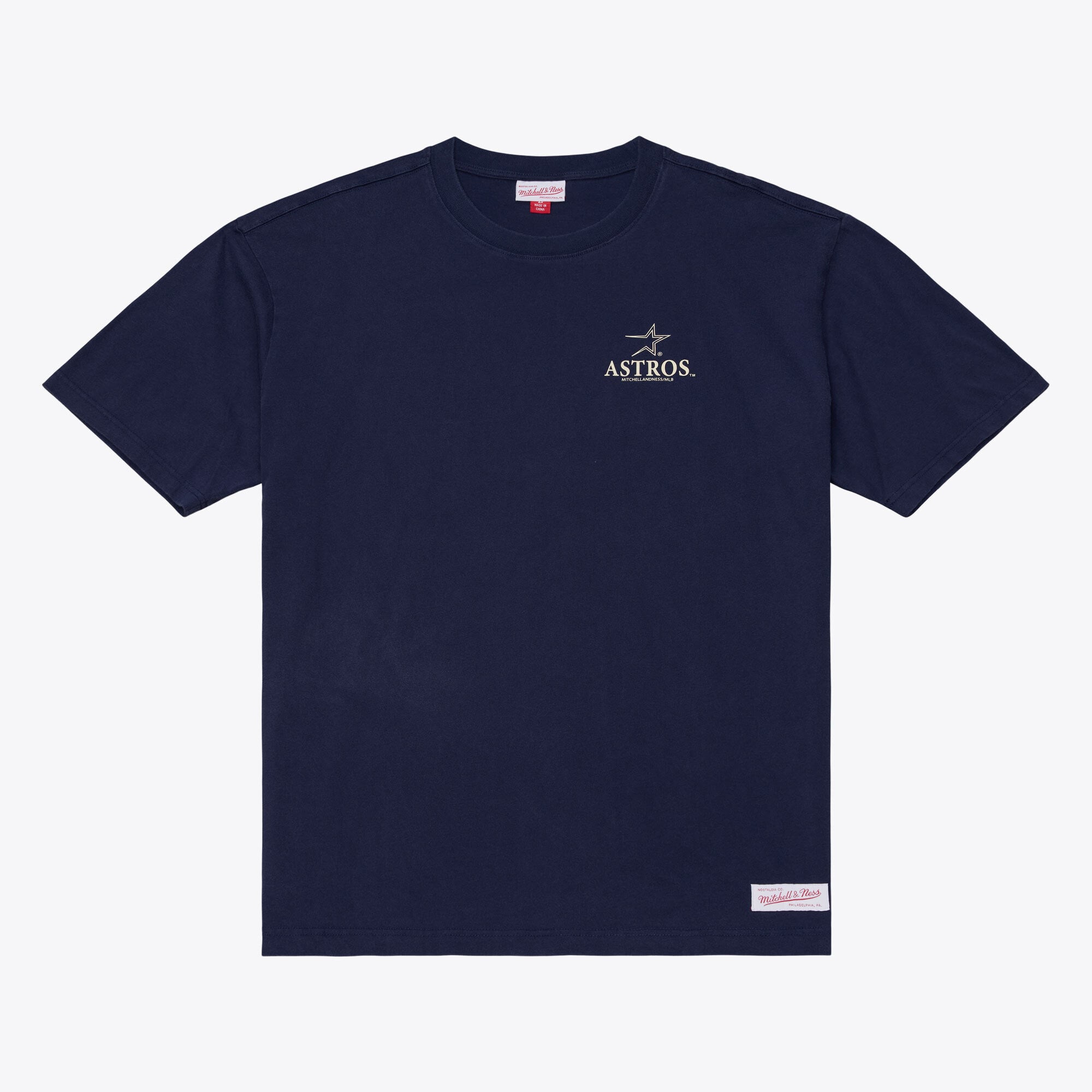 T-shirt da uomo Mitchell & Ness blu navy Houston Astros Core Essentials