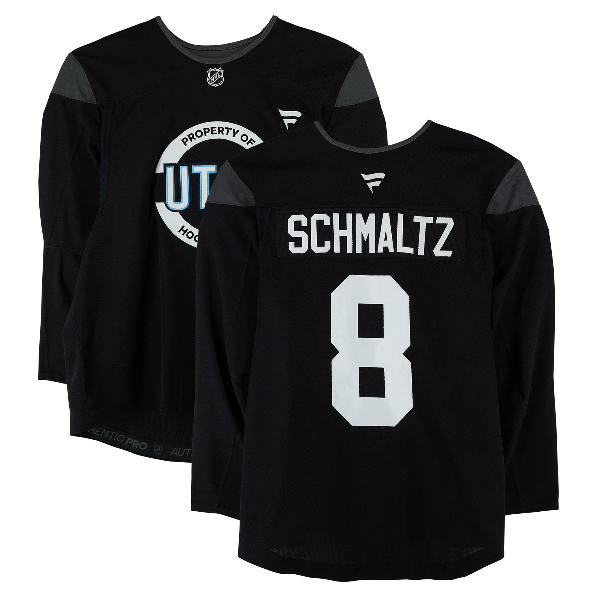 Nick Schmaltz Utah Mammoth Practice-Used #8 Black Jersey from the 2024-25 NHL Season
