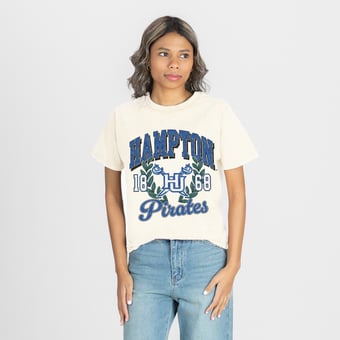 Women's Gameday Couture Natural Hampton Pirates Raised on Victory T-Shirt