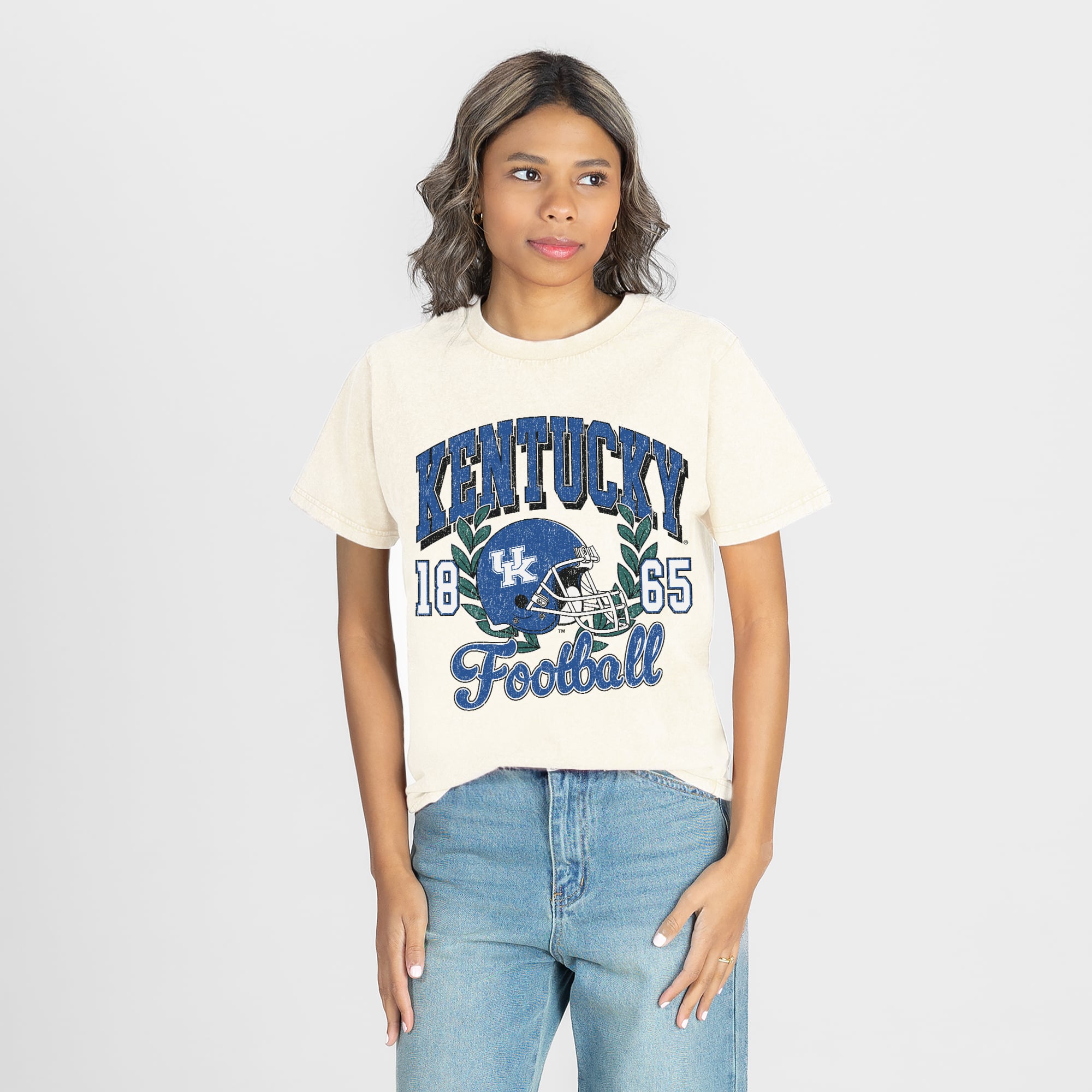 Women's Gameday Couture Natural Kentucky Wildcats Raised on Victory T-Shirt