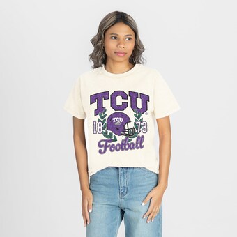 Women's Gameday Couture Natural TCU Horned Frogs Raised on Victory T-Shirt