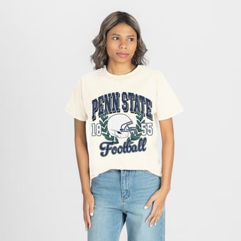 Women's Gameday Couture Natural Penn State Nittany Lions Raised on Victory T-Shirt