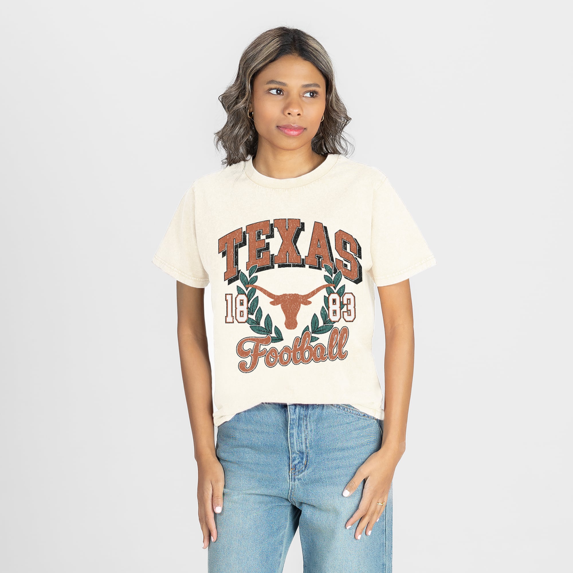Women's Gameday Couture Natural Texas Longhorns Raised on Victory T-Shirt