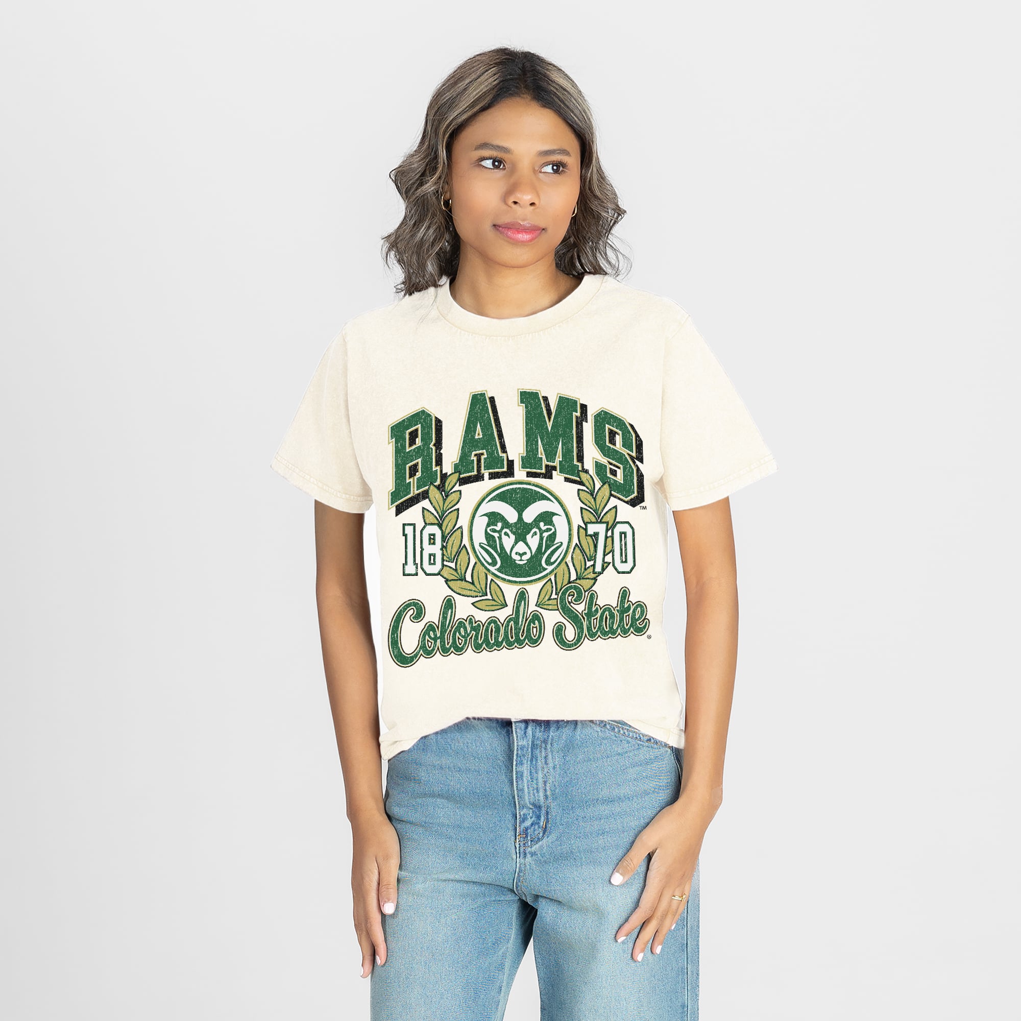 Women's Gameday Couture Natural Colorado State Rams Raised on Victory T-Shirt