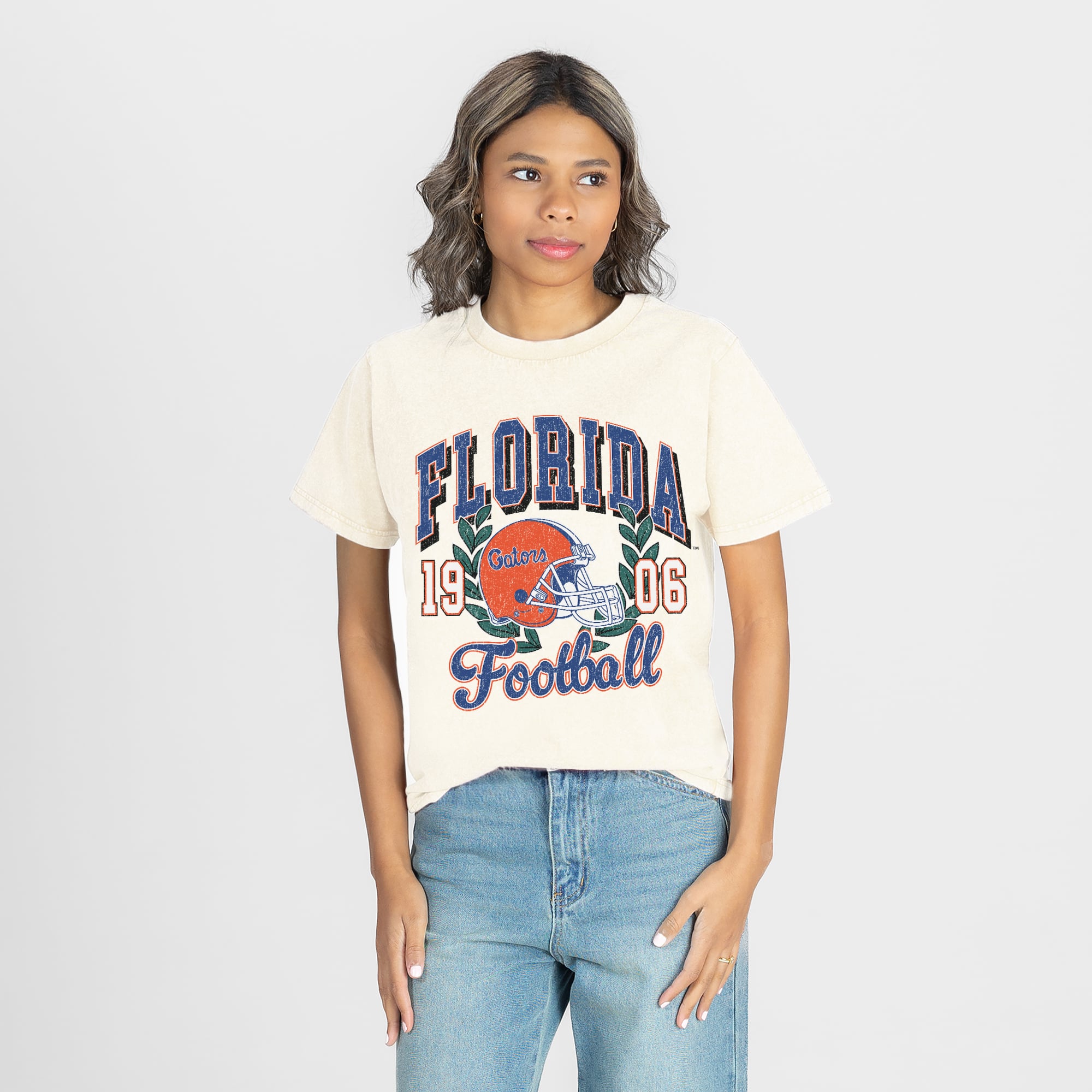 Women's Gameday Couture Natural Florida Gators Raised on Victory T-Shirt