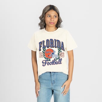 Women's Gameday Couture Natural Florida Gators Raised on Victory T-Shirt