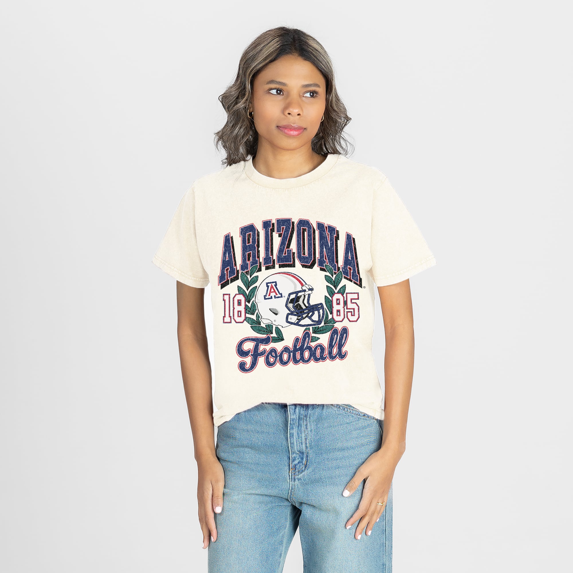 Women's Gameday Couture Natural Arizona Wildcats Raised on Victory T-Shirt