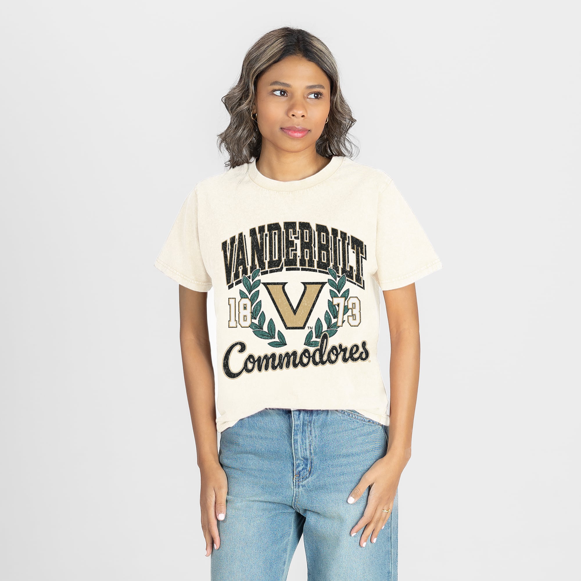 Women's Gameday Couture Natural Vanderbilt Commodores Raised on Victory T-Shirt