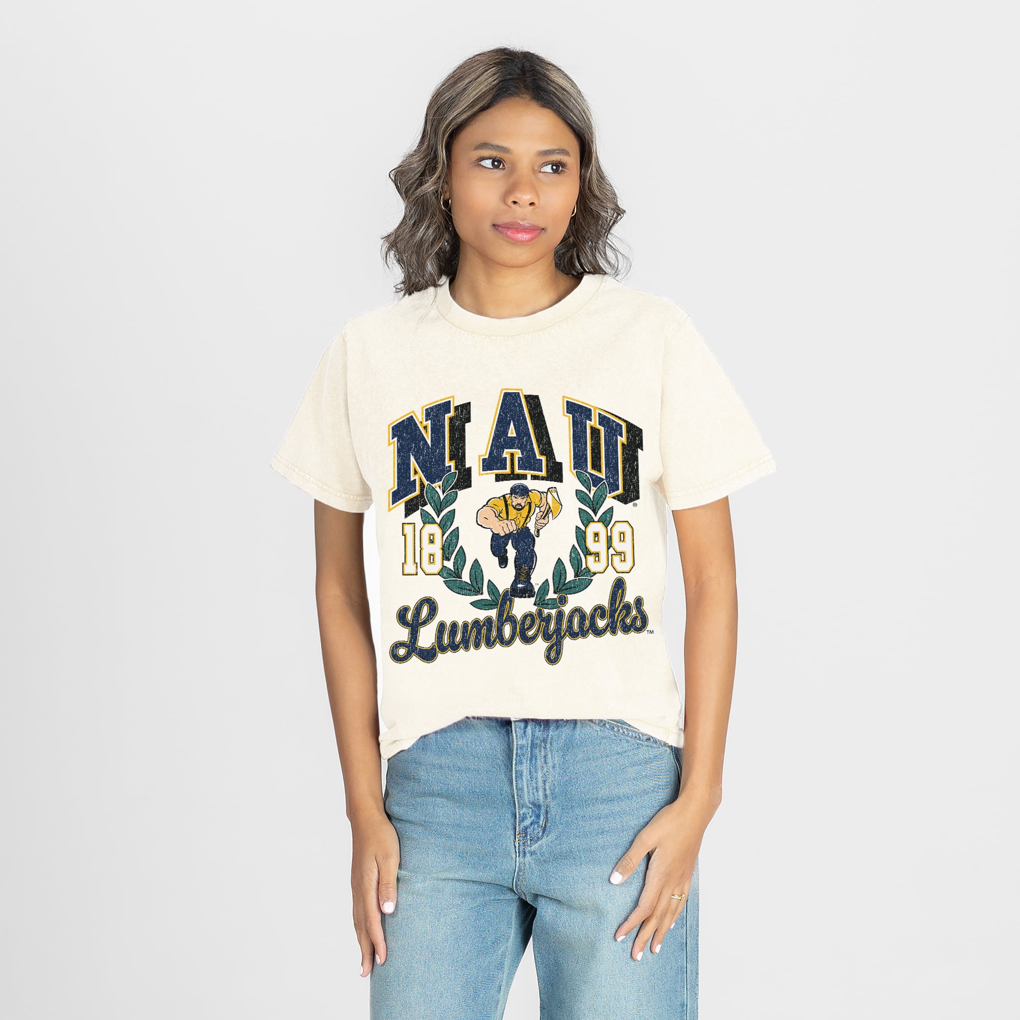 Women's Gameday Couture Natural Northern Arizona Lumberjacks Raised on Victory T-Shirt