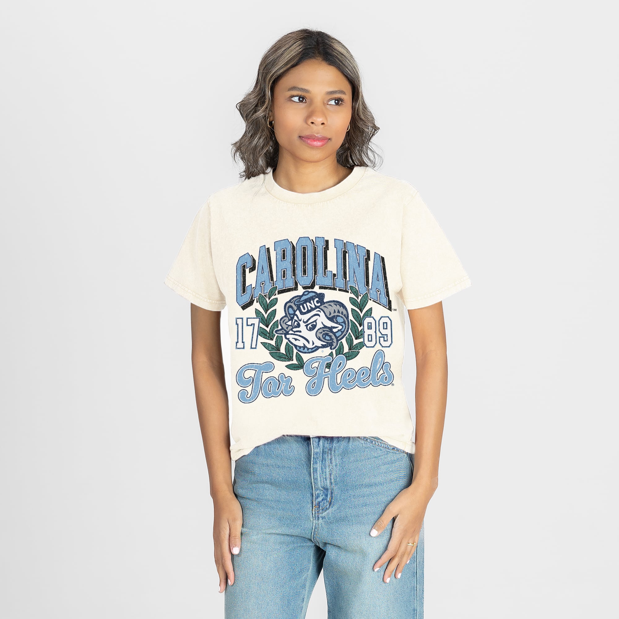Women's Gameday Couture Natural North Carolina Tar Heels Raised on Victory T-Shirt