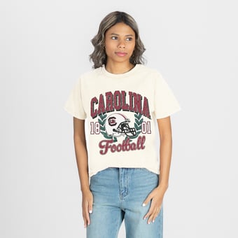 Women's Gameday Couture Natural South Carolina Gamecocks Raised on Victory T-Shirt