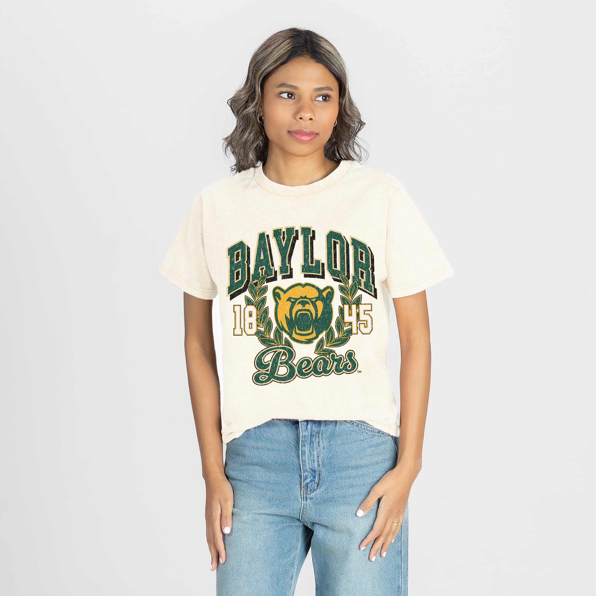 Women's Gameday Couture Natural Baylor Bears Raised on Victory T-Shirt