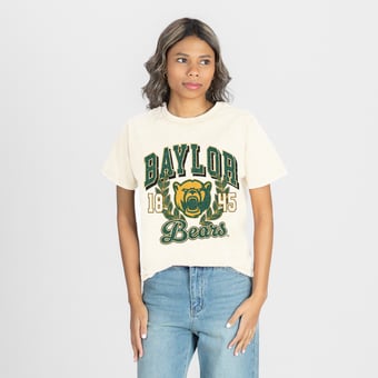 Women's Gameday Couture Natural Baylor Bears Raised on Victory T-Shirt