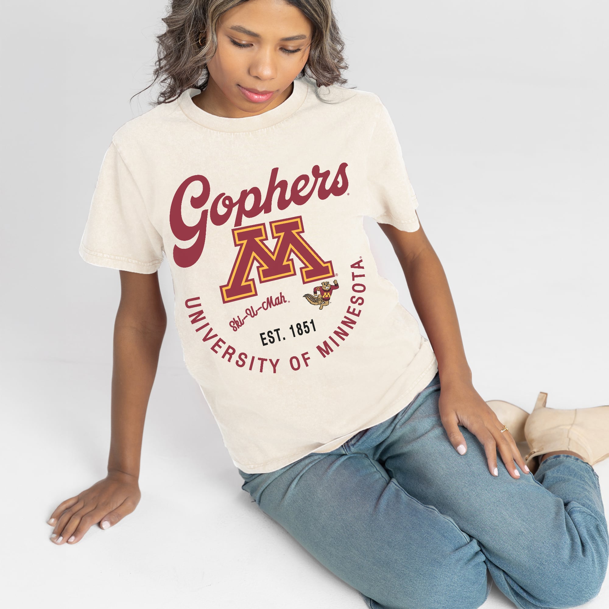 Women's Gameday Couture Natural Minnesota Golden Gophers You Know Our Name T-Shirt