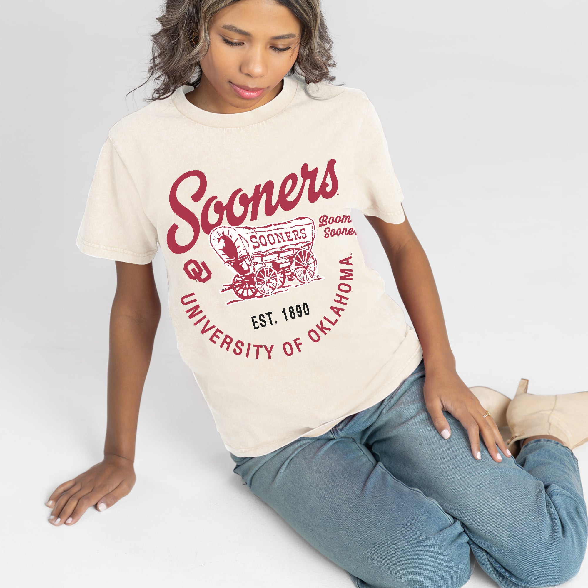 Women's Gameday Couture Natural Oklahoma Sooners You Know Our Name T-Shirt