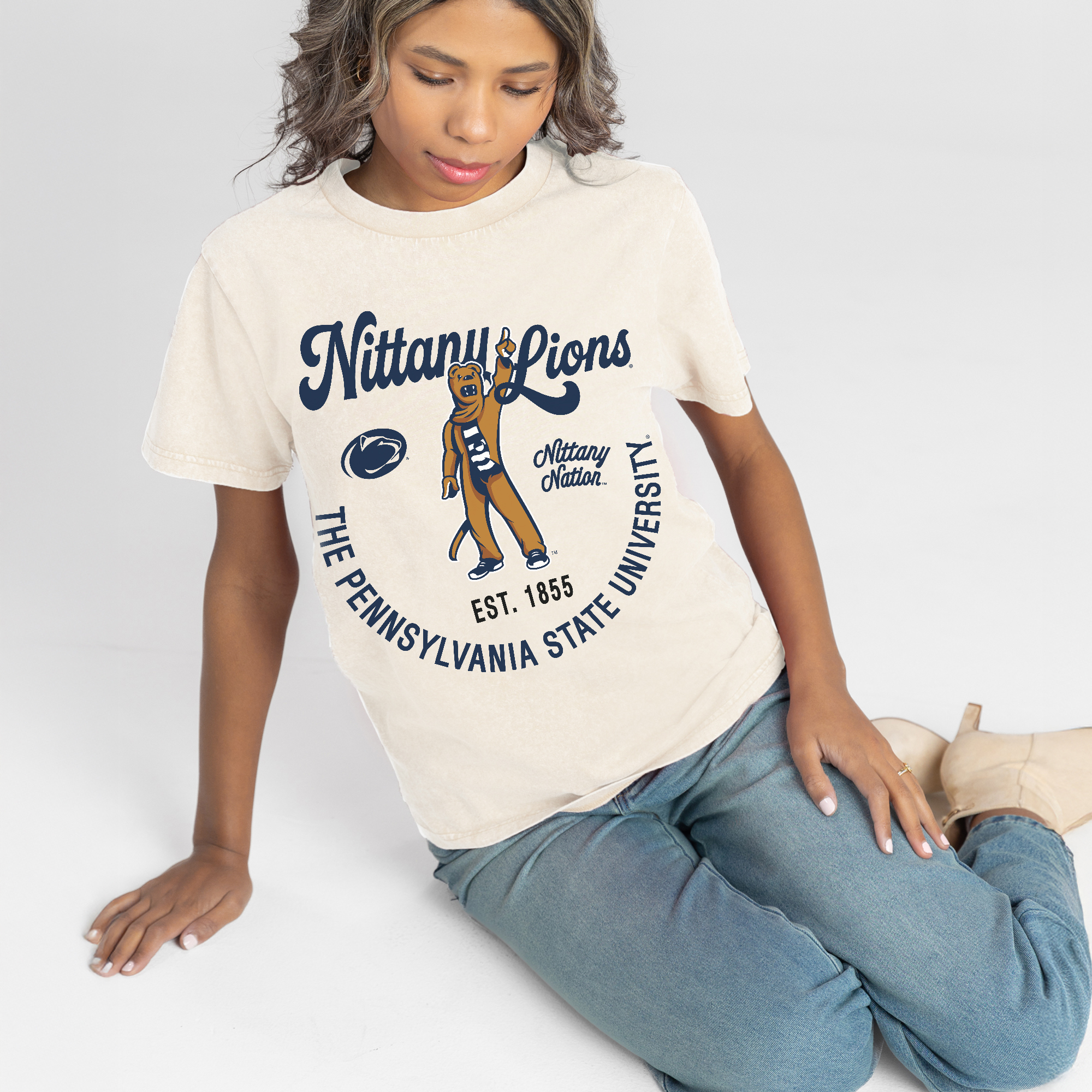 Women's Gameday Couture Natural Penn State Nittany Lions You Know Our Name T-Shirt