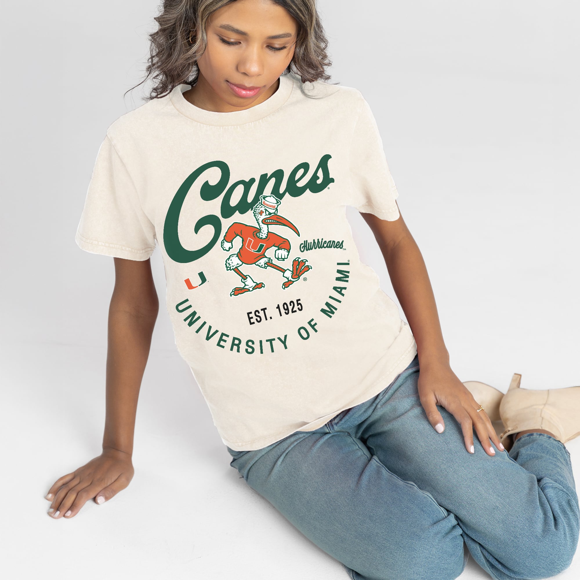 Women's Gameday Couture Natural Miami Hurricanes You Know Our Name T-Shirt