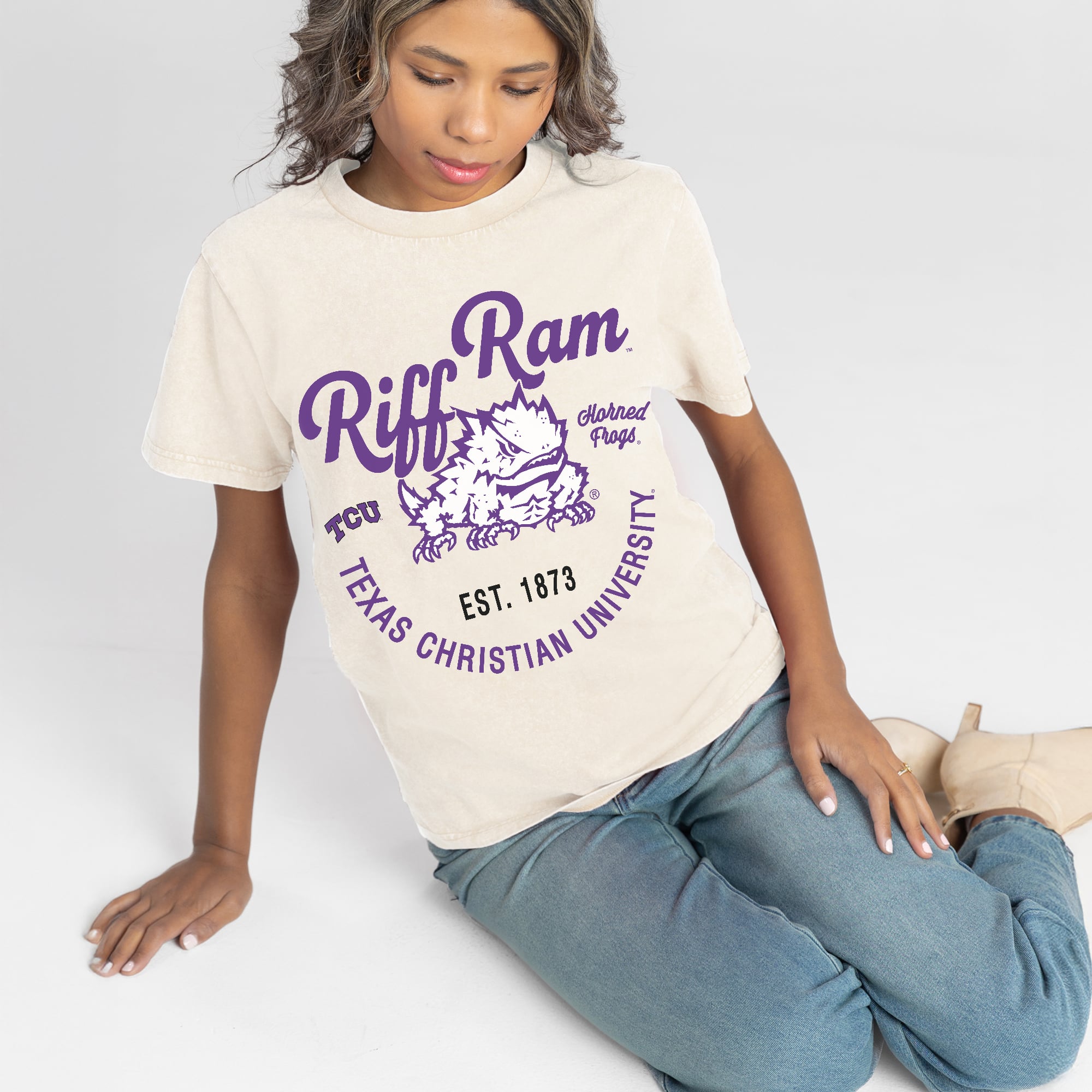 Women's Gameday Couture Natural TCU Horned Frogs You Know Our Name T-Shirt