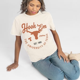 Women's Gameday Couture Natural Texas Longhorns You Know Our Name T-Shirt