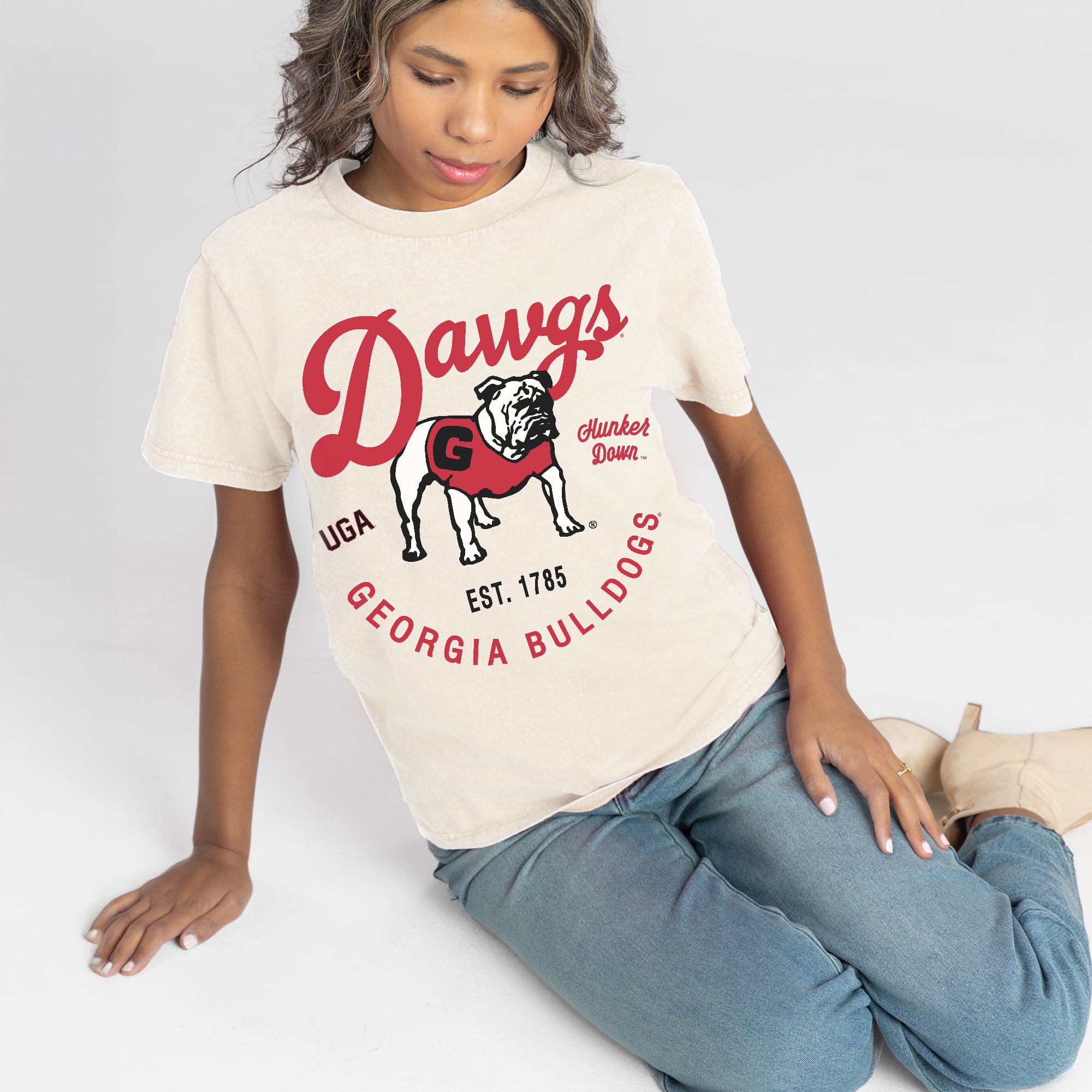 Women's Gameday Couture Natural Georgia Bulldogs You Know Our Name T-Shirt
