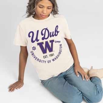Women's Gameday Couture Natural Washington Huskies You Know Our Name T-Shirt