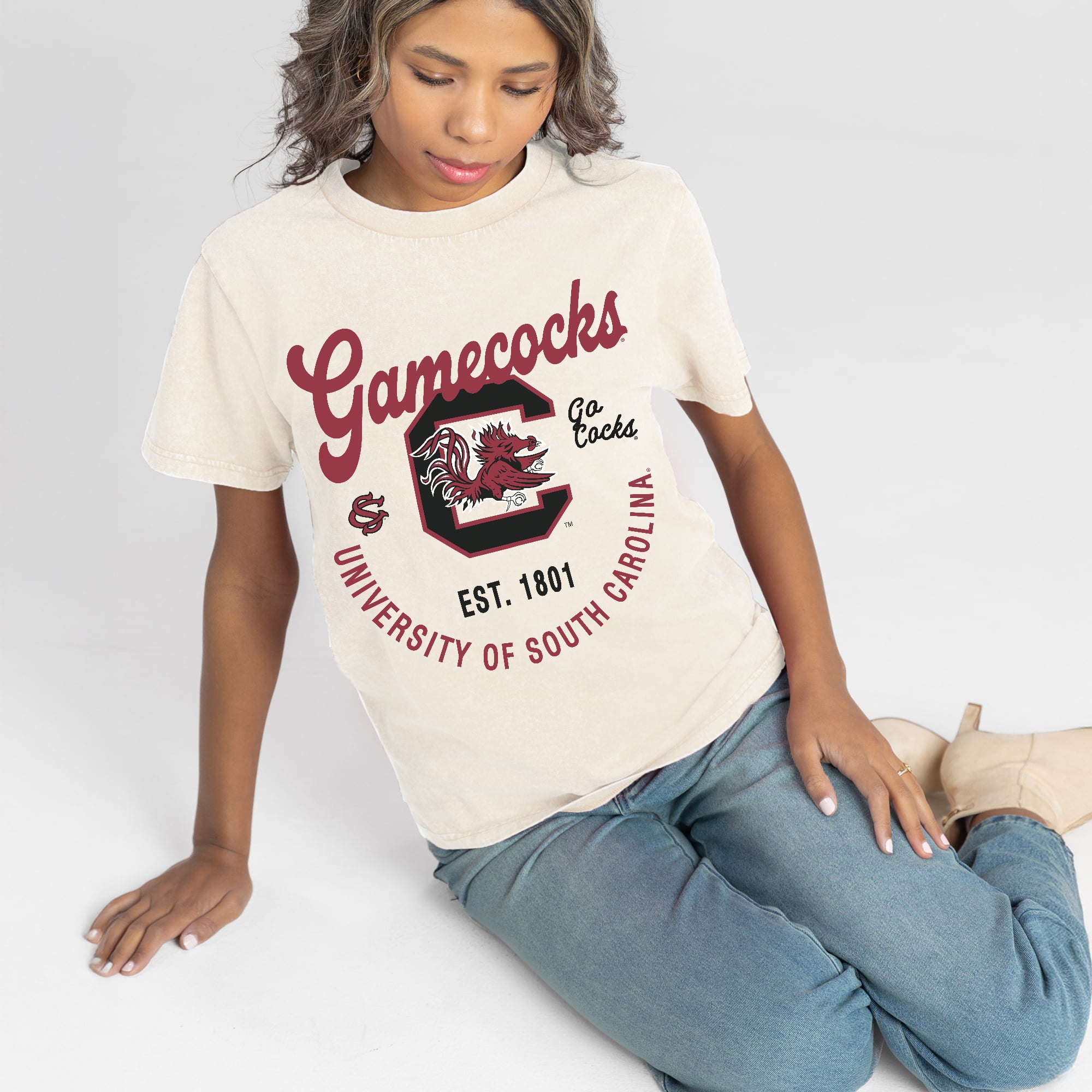 Women's Gameday Couture Natural South Carolina Gamecocks You Know Our Name T-Shirt