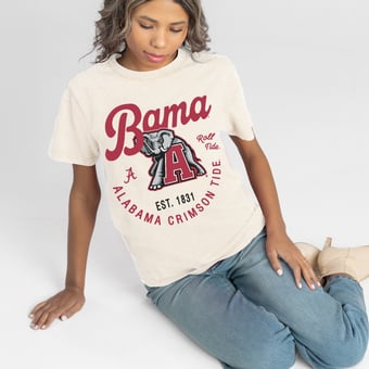 Women's Gameday Couture Natural Alabama Crimson Tide You Know Our Name T-Shirt