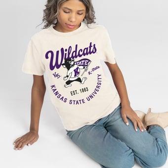 Women's Gameday Couture Natural Kansas State Wildcats You Know Our Name T-Shirt
