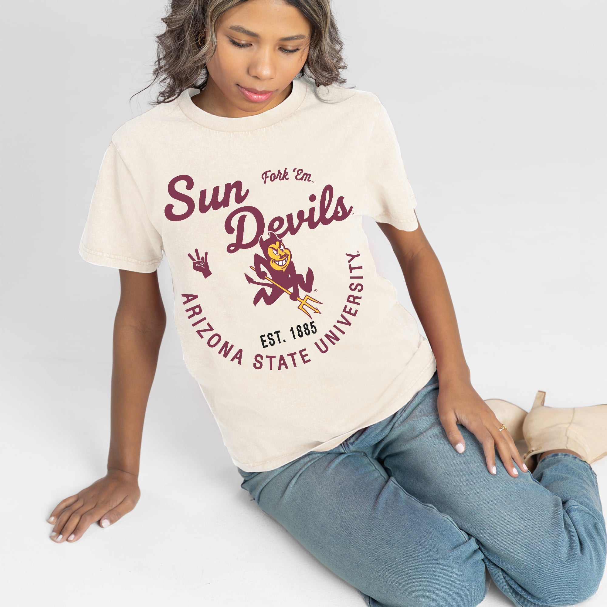 Women's Gameday Couture Natural Arizona State Sun Devils You Know Our Name T-Shirt