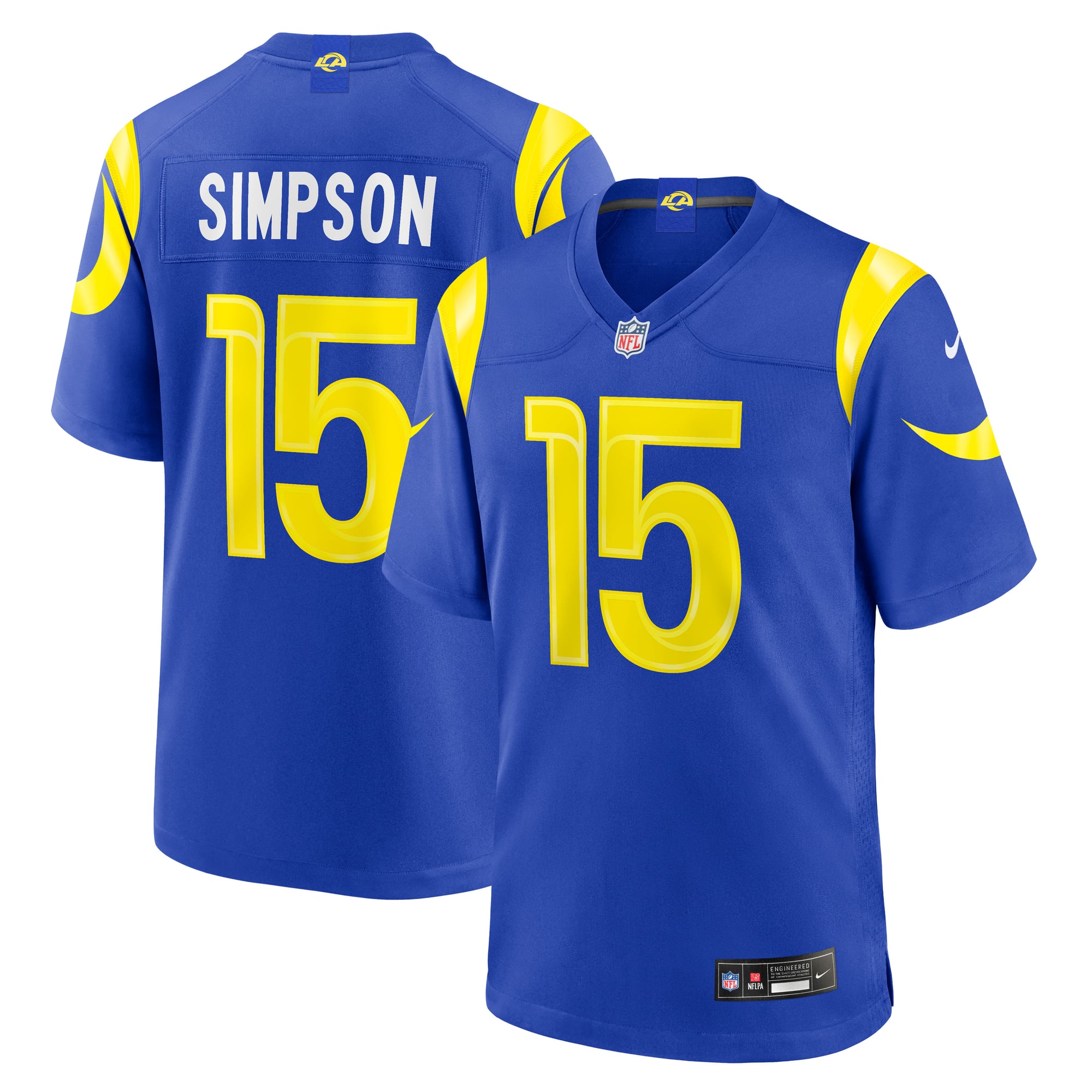Maglia Los Angeles Rams Nike Game Home - Blu Reale - Ty Simpson - Uomo