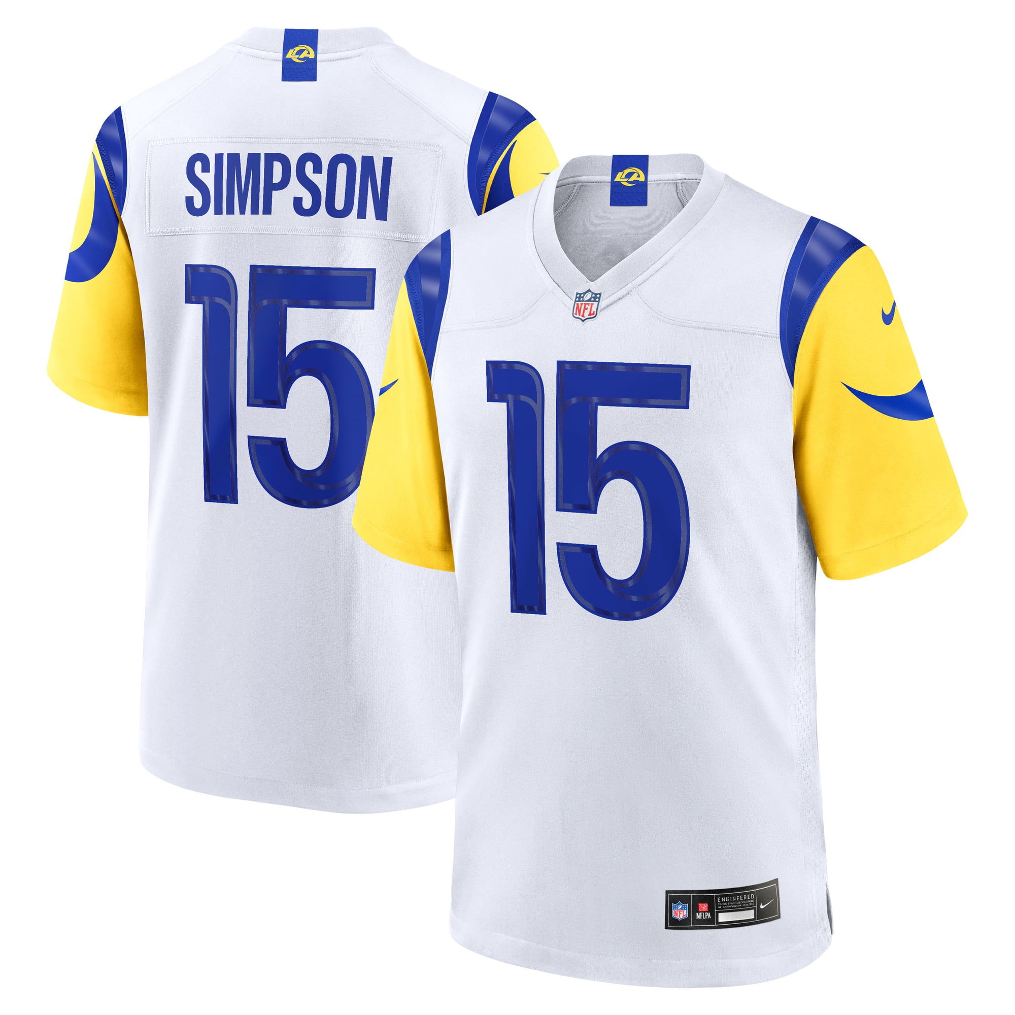 Maglia Los Angeles Rams Nike Game Road - Bianco - Ty Simpson - Uomo