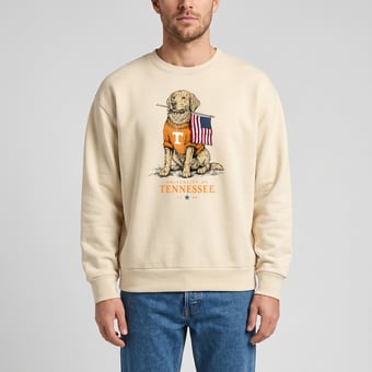 Unisex Uscape Apparel Cream Tennessee Volunteers Americana Good Boy Ribbed Premium Sweatshirt