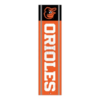 "Baltimore Orioles 48"" Team Name with Logo Leaner"