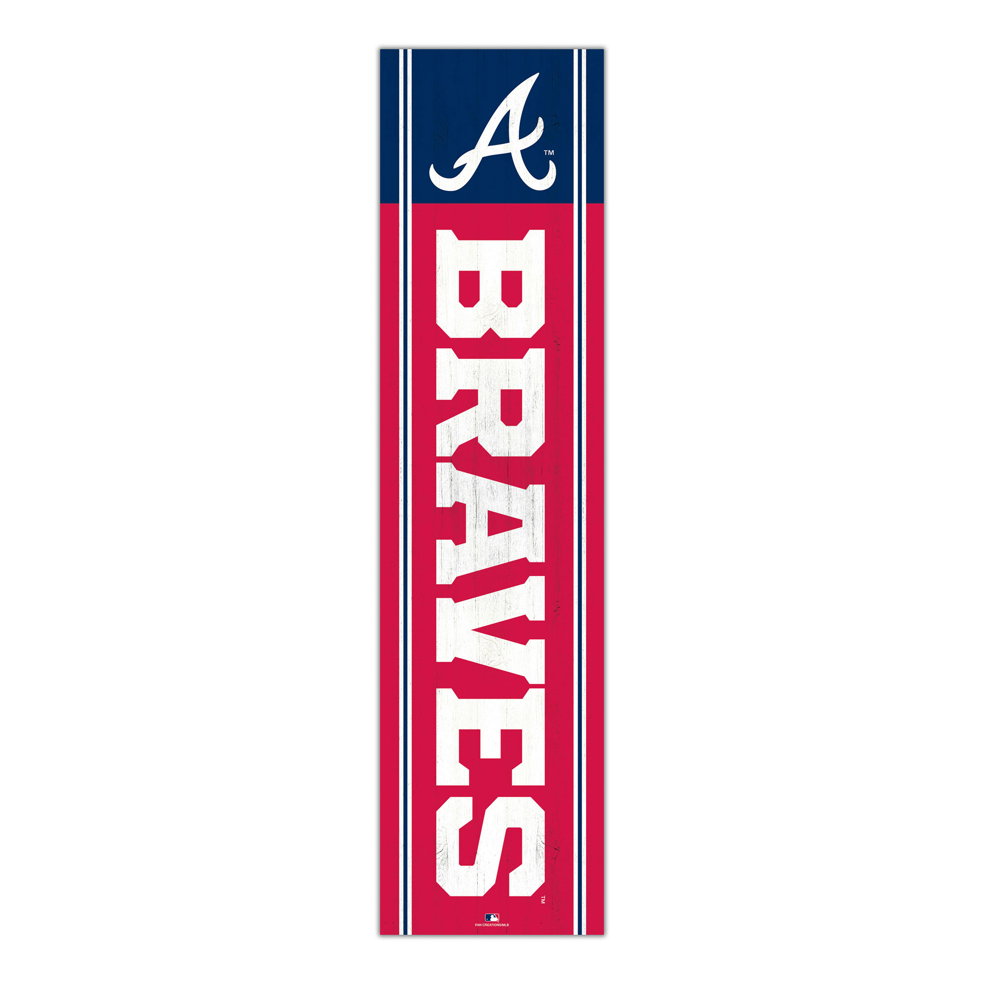 Atlanta Braves 48" Team Name with Logo Leaner