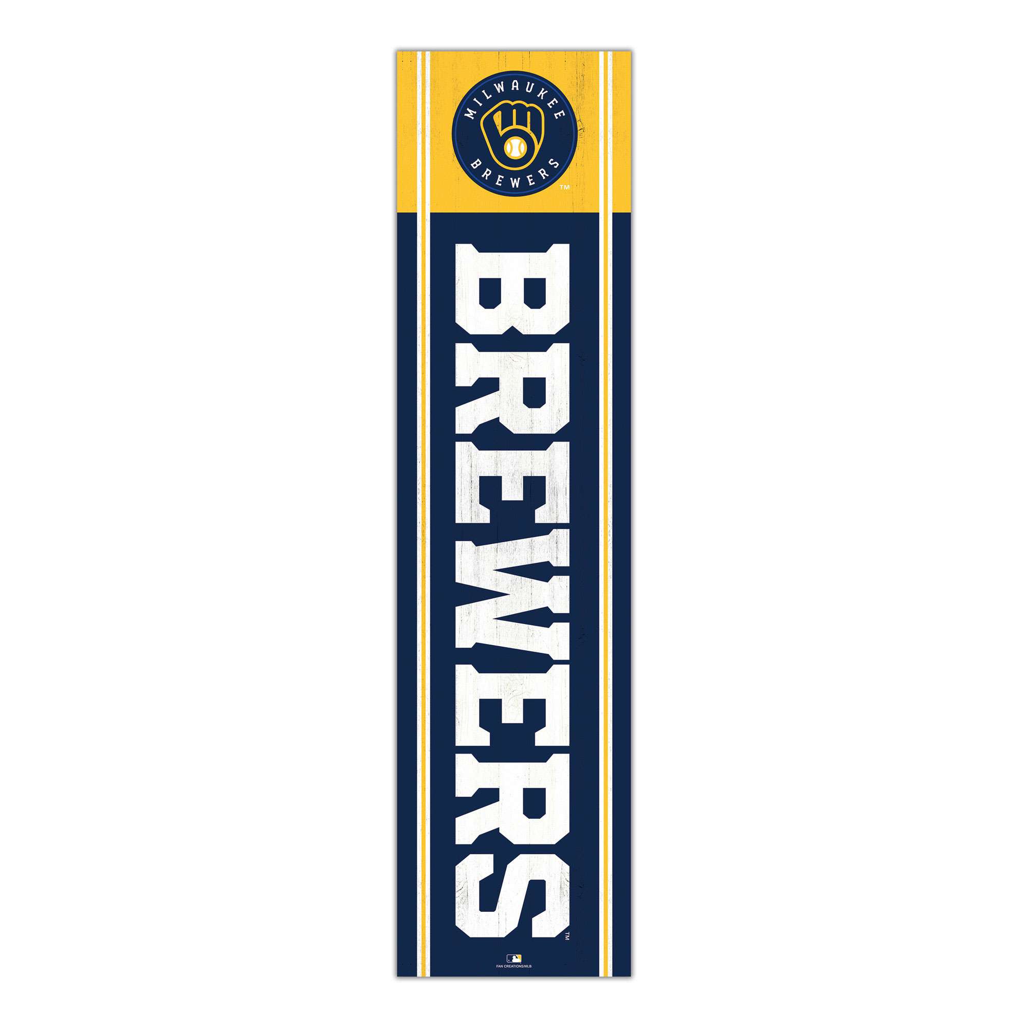 Milwaukee Brewers 48" Team Name with Logo Leaner