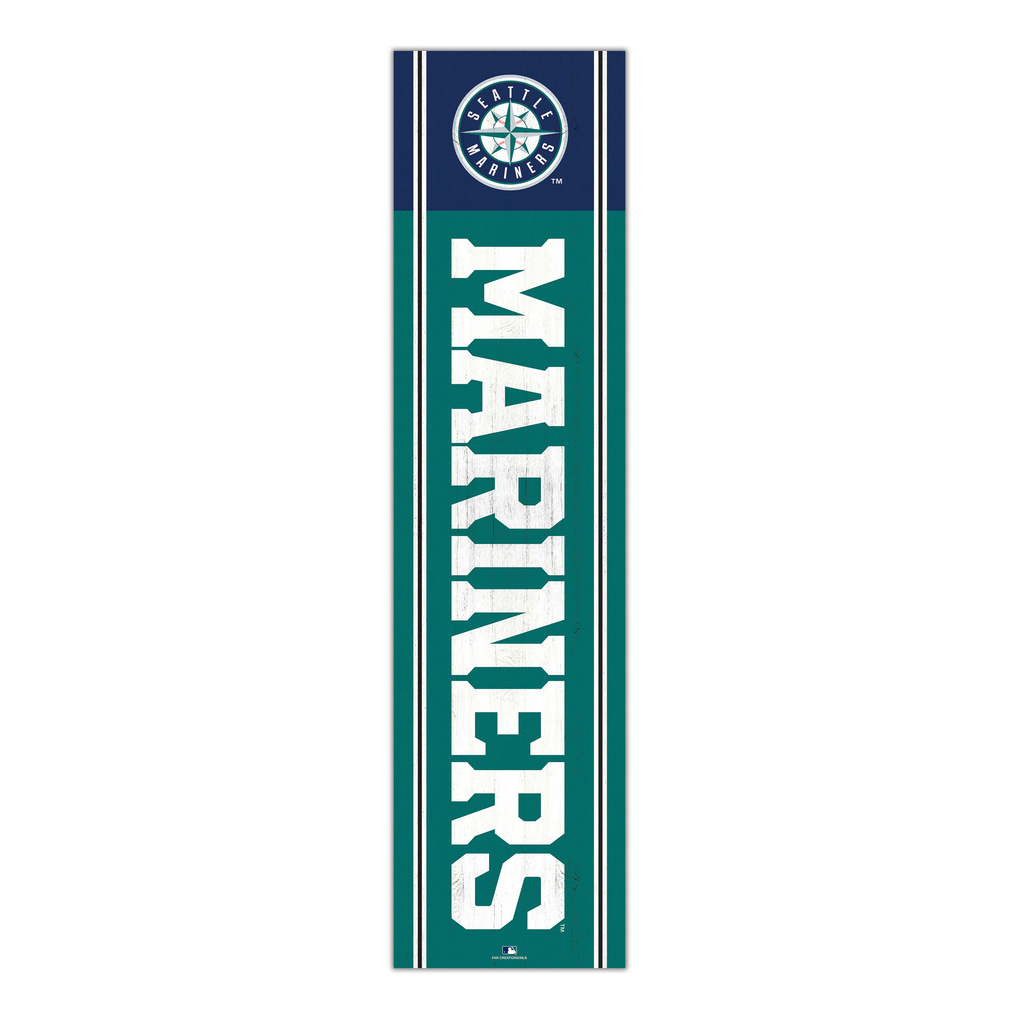 Seattle Mariners 48″ Team Name with Logo Leaner