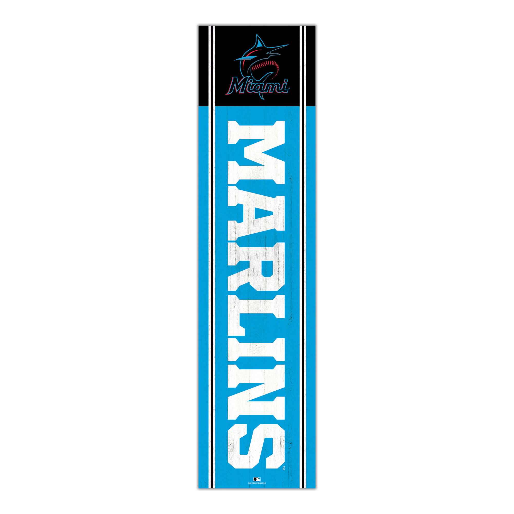 Miami Marlins 48" Team Name with Logo Leaner