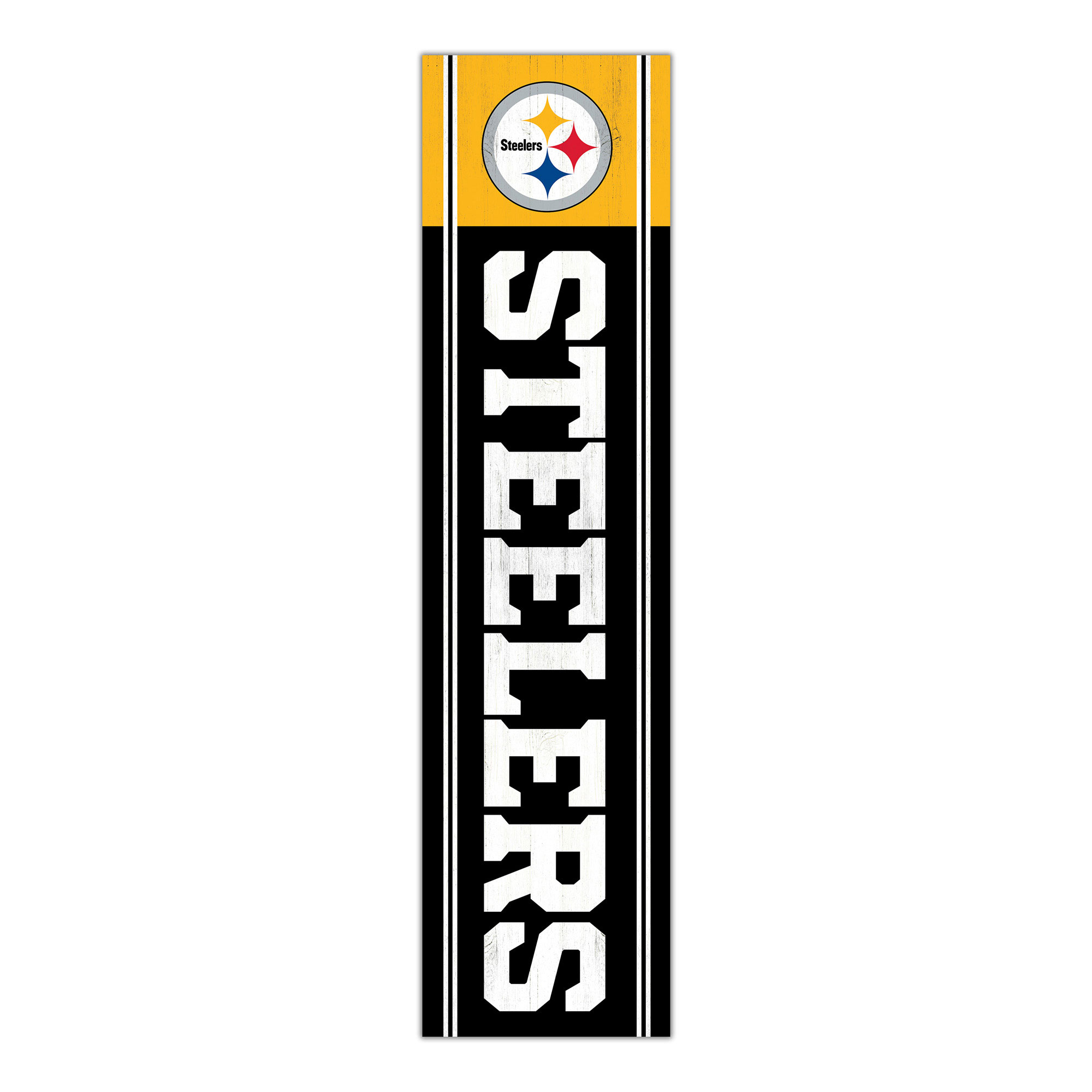 Pittsburgh Steelers 48" Team Name with Logo Leaner