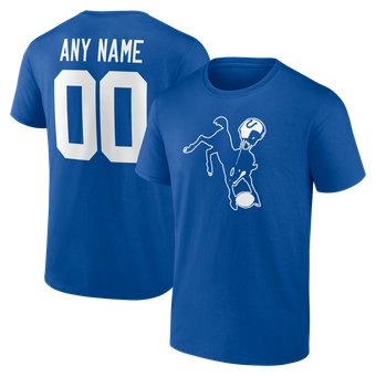 Men's Royal Indianapolis Colts Big & Tall Team Authentic Classic Personalized Name & Number T-Shirt
