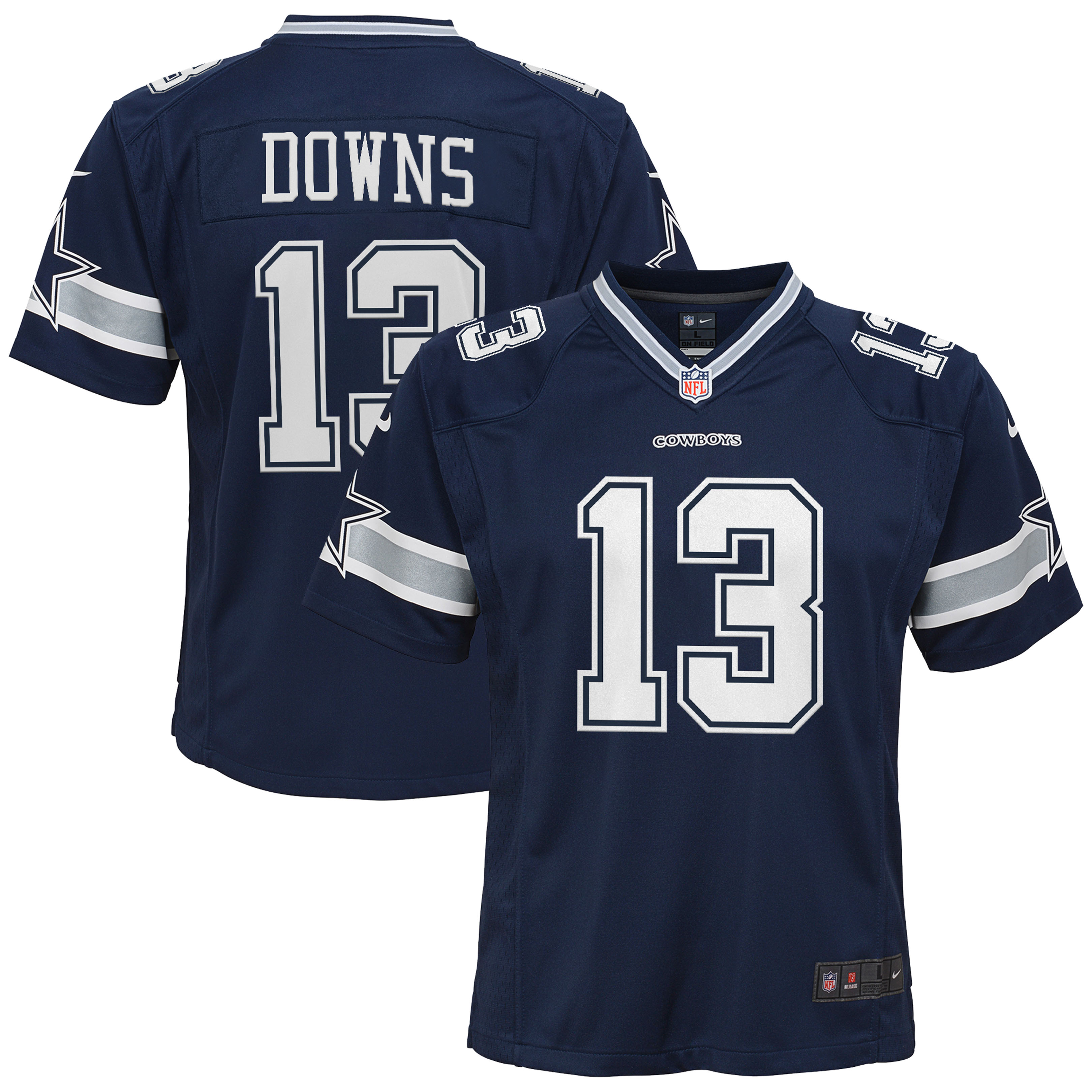 Youth Nike Caleb Downs Navy Dallas Cowboys Team Game Jersey