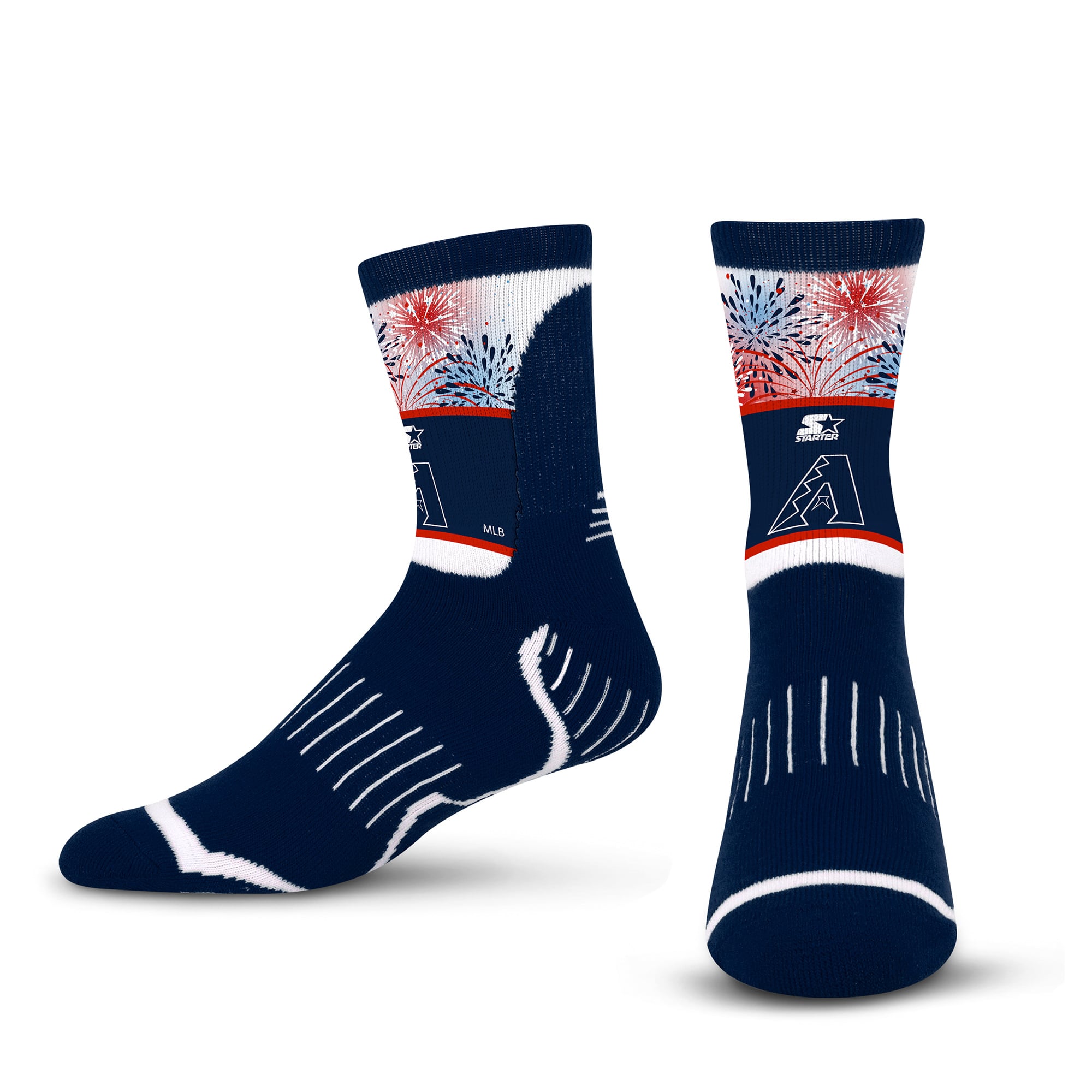 Unisex Starter  Navy Arizona Diamondbacks Americana Fireworks Quarter-Length Socks