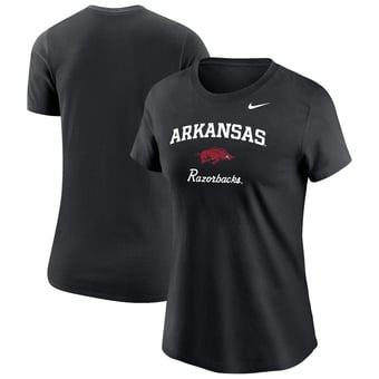 Women's Nike Black Arkansas Razorbacks Primary T-Shirt