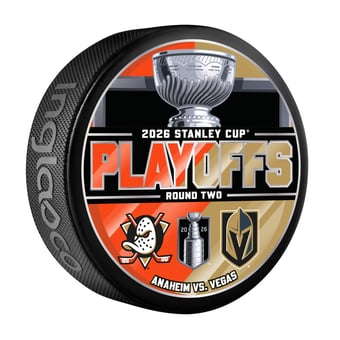 Vegas Golden Knights vs. Anaheim Ducks Inglasco 2026 Stanley Cup Playoffs Second Round Dueling Match-Up Hockey Puck