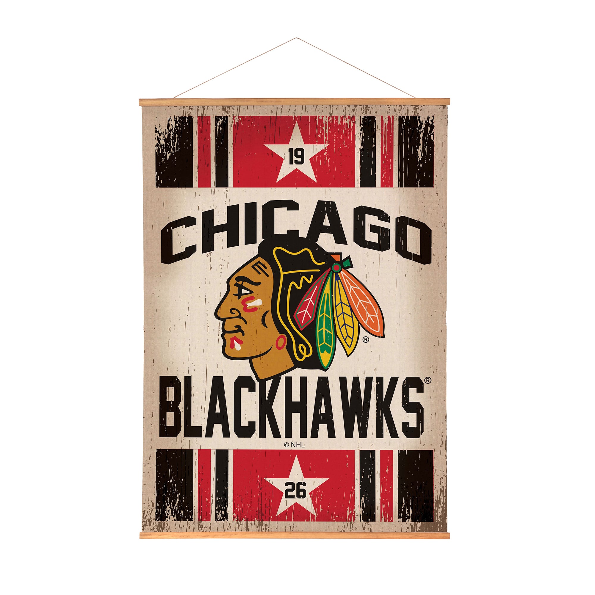Chicago Blackhawks 36" x 54" Large Canvas Wall Art Tapestry with Wood Frame