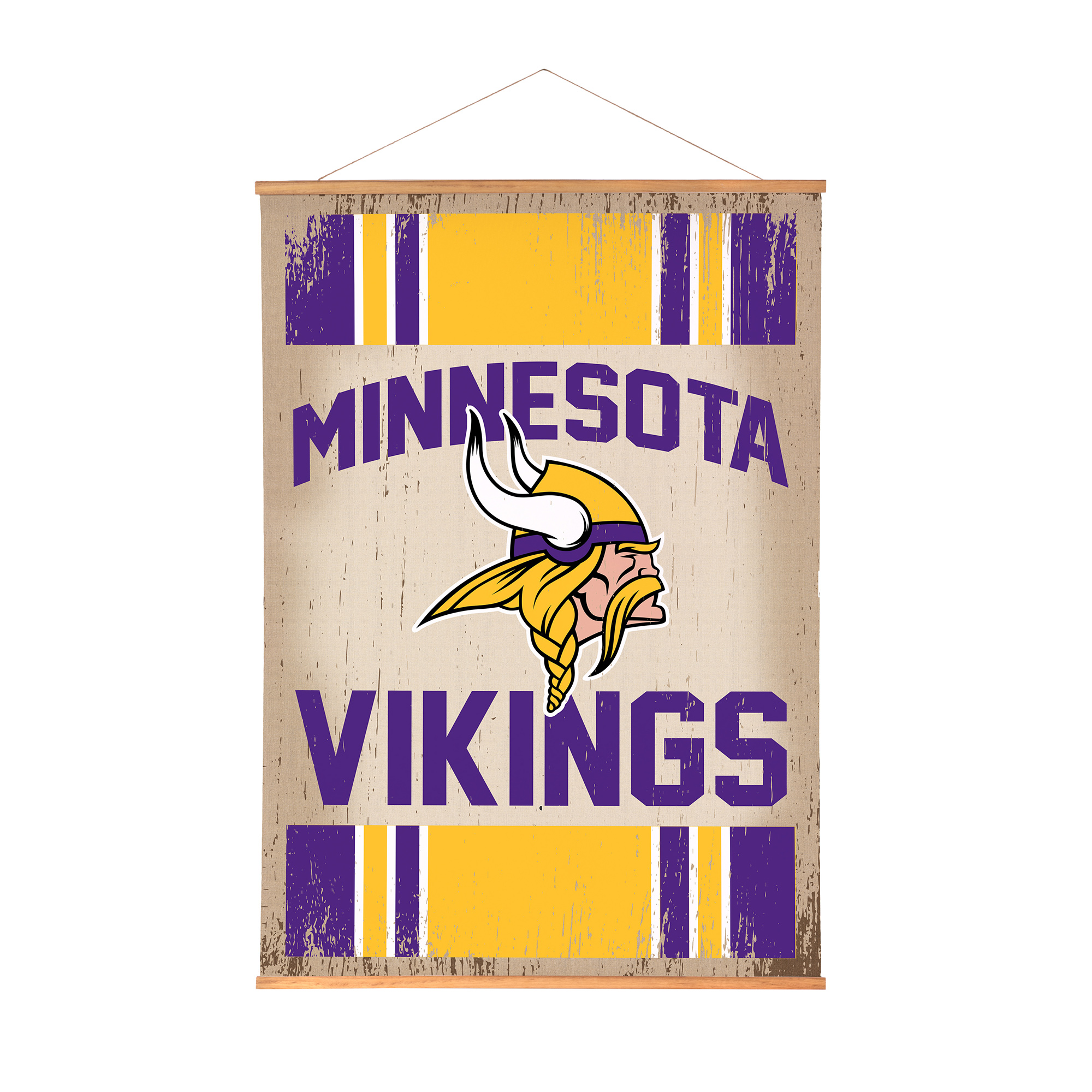 Minnesota Vikings 36" x 54" Large Canvas Wall Art Tapestry with Wood Frame