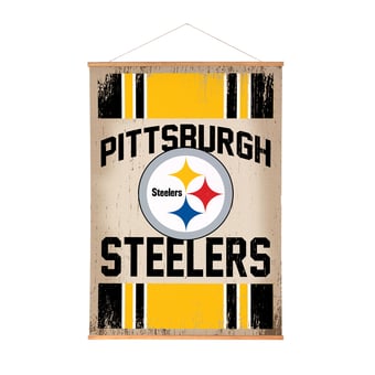 Pittsburgh Steelers 36" x 54" Large Canvas Wall Art Tapestry with Wood Frame