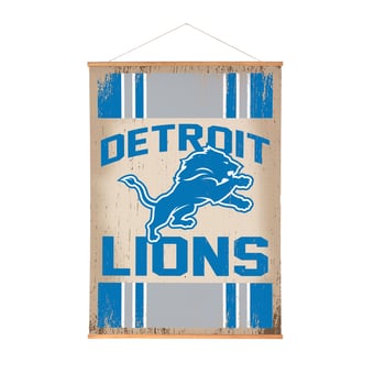 Detroit Lions 36" x 54" Large Canvas Wall Art Tapestry with Wood Frame