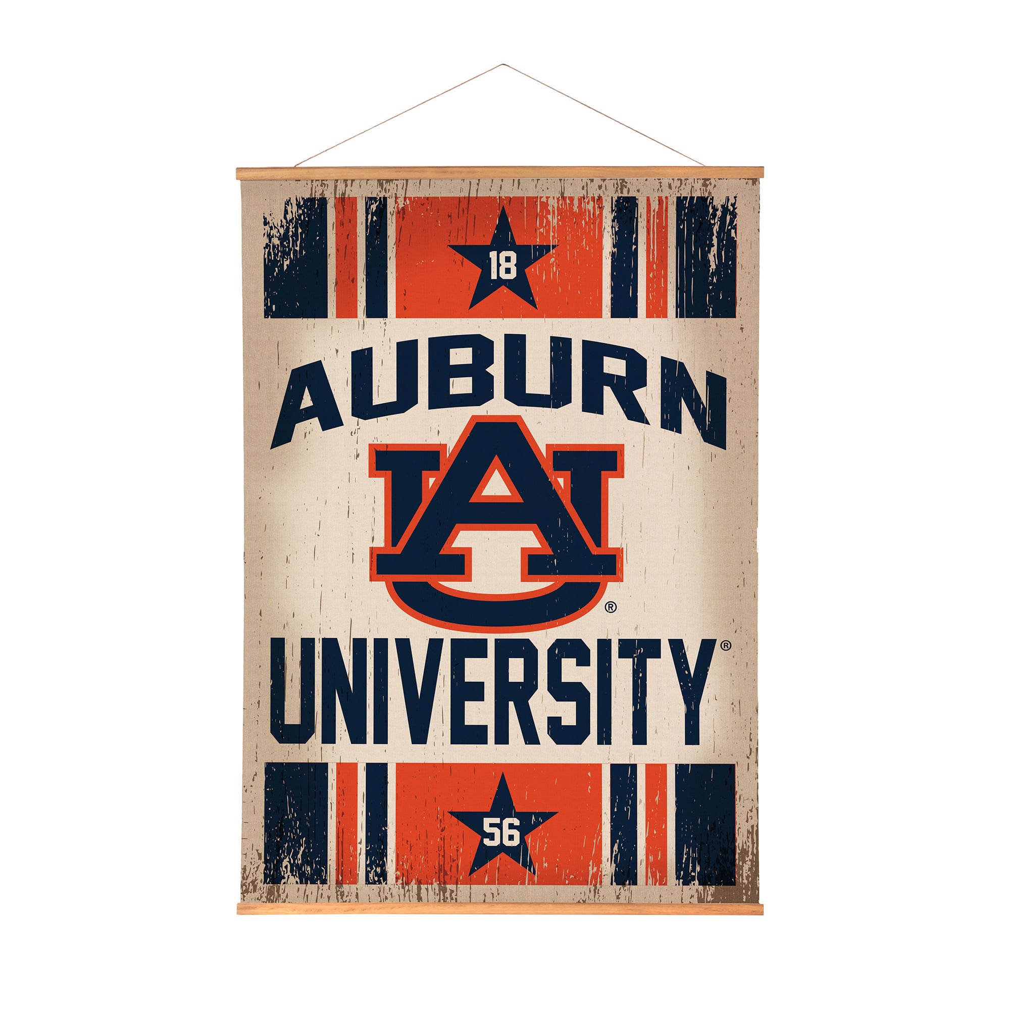 Auburn Tigers 36" x 54" Large Canvas Wall Art Tapestry with Wood Frame