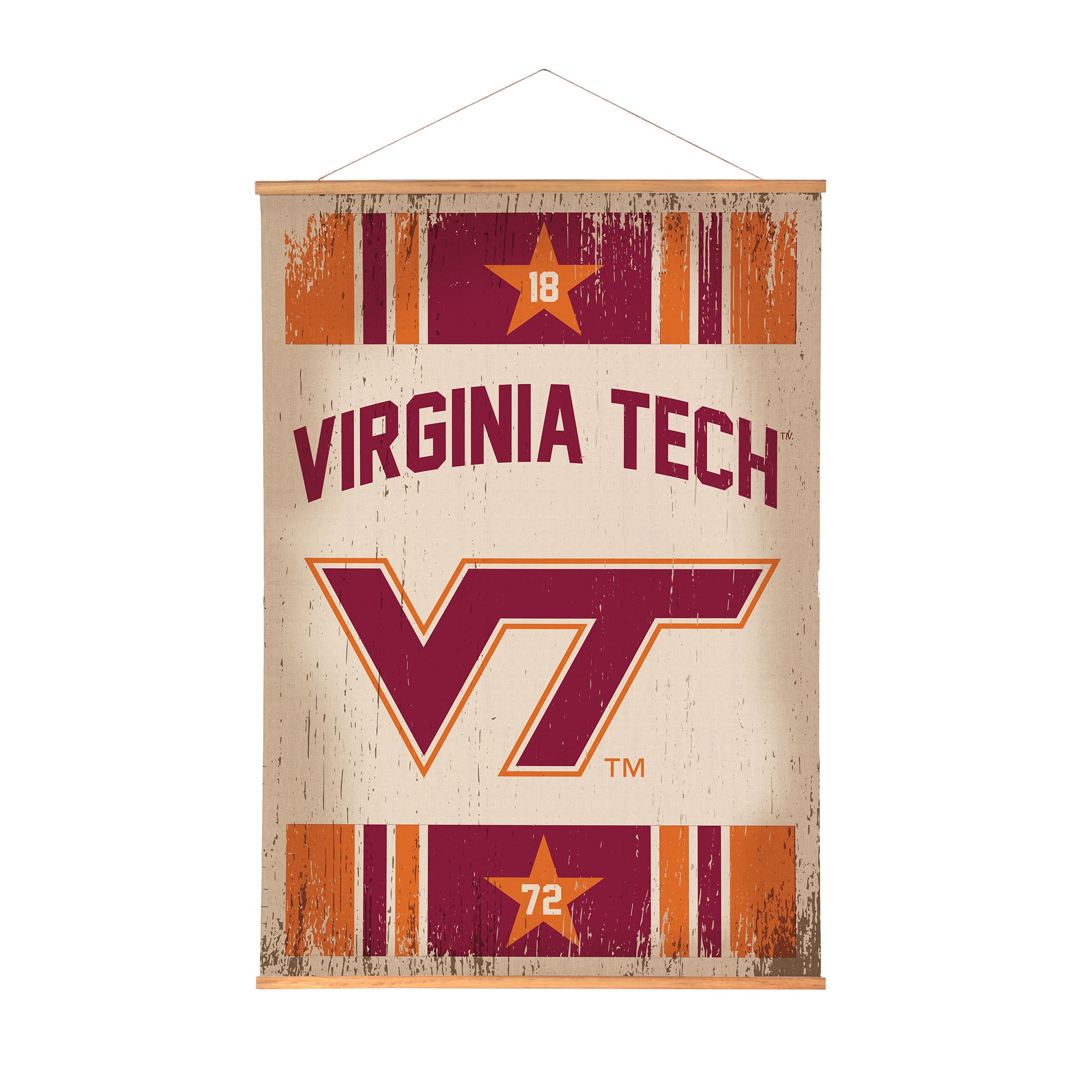 Virginia Tech Hokies 36" x 54" Large Canvas Wall Art Tapestry with Wood Frame