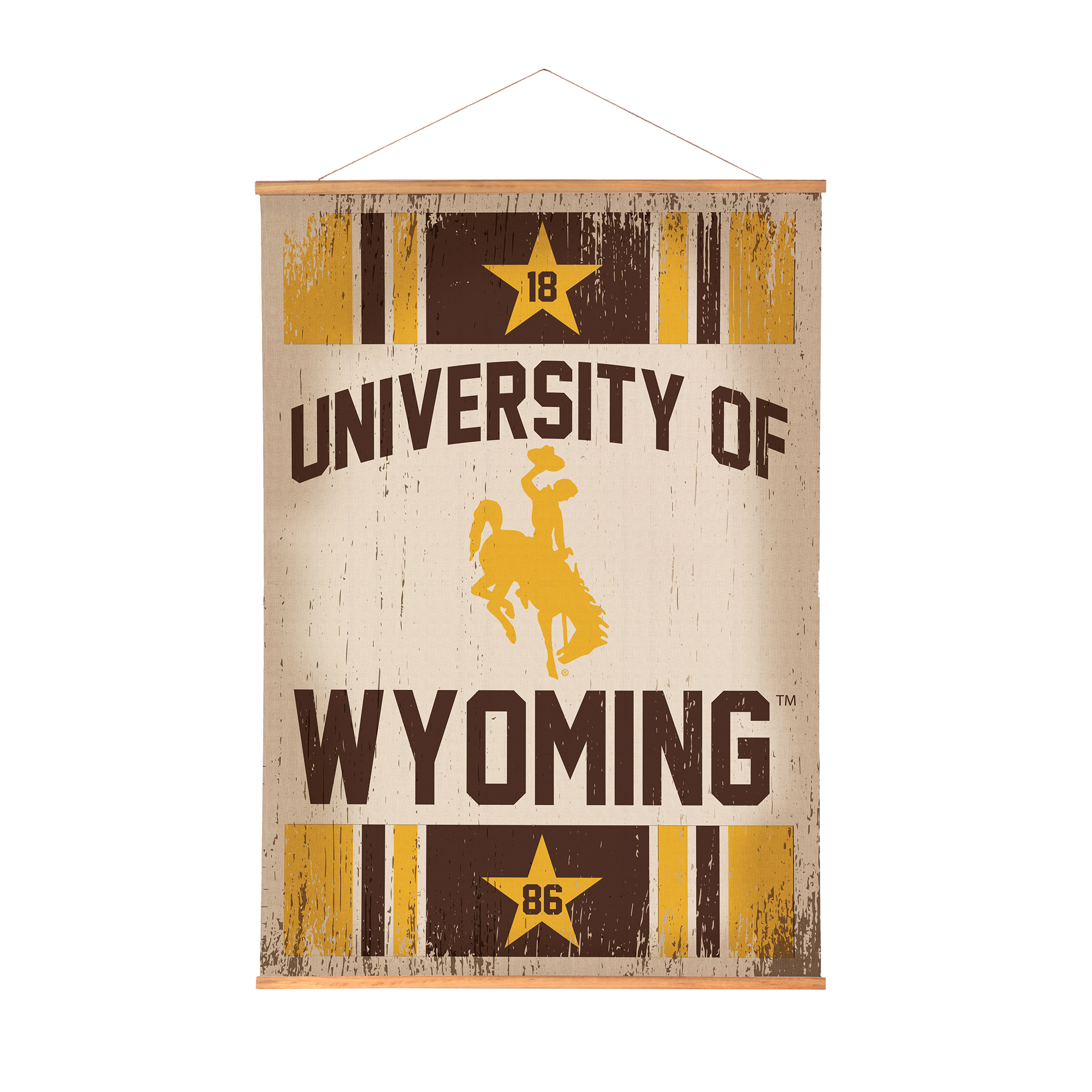 Wyoming Cowboys 36" x 54" Large Canvas Wall Art Tapestry with Wood Frame